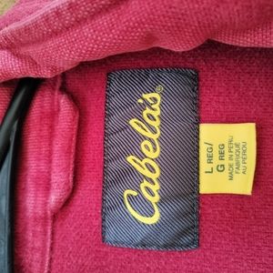 Cabela's salmon Deerskin Soft Chamois Button Front Shirt Men's Size Large